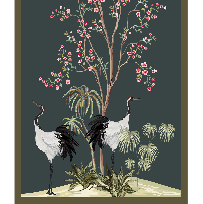 Store enrouleur Oiseaux près du rosier