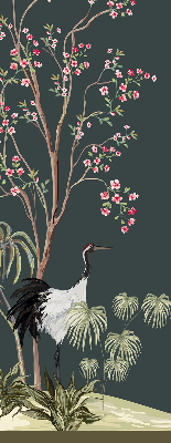 Store enrouleur Oiseaux près du rosier