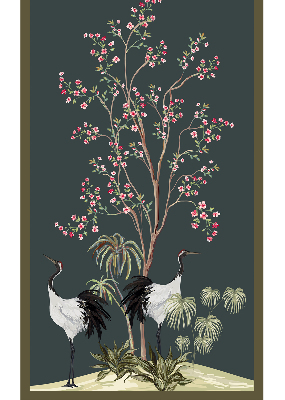 Store enrouleur Oiseaux près du rosier