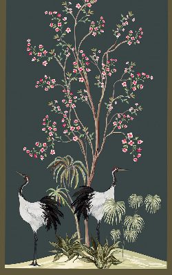 Store enrouleur Oiseaux près du rosier