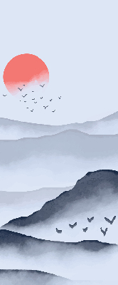 Store intérieur Montagnes dans le brouillard