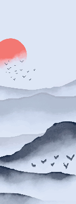 Store intérieur Montagnes dans le brouillard