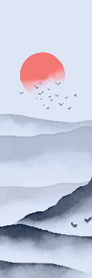 Store intérieur Montagnes dans le brouillard