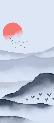Store intérieur Montagnes dans le brouillard