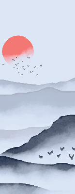 Store intérieur Montagnes dans le brouillard