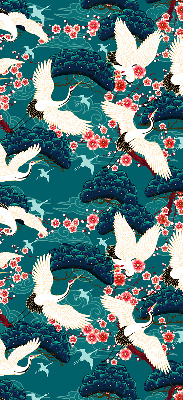 Store enrouleur Un troupeau de grues