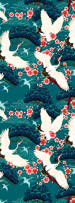 Store enrouleur Un troupeau de grues