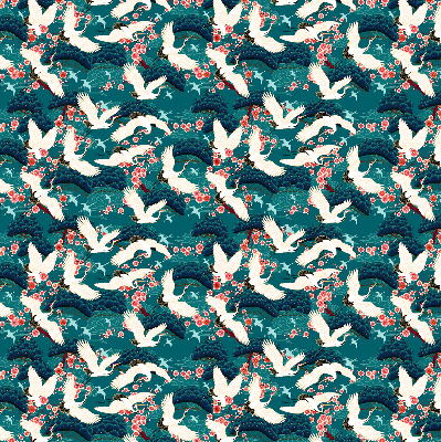 Store enrouleur Un troupeau de grues