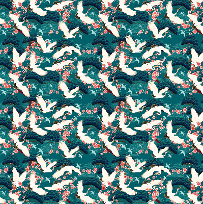 Store enrouleur Un troupeau de grues