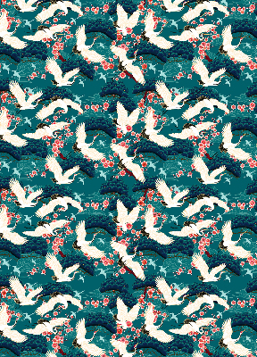 Store enrouleur Un troupeau de grues