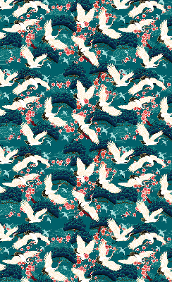 Store enrouleur Un troupeau de grues