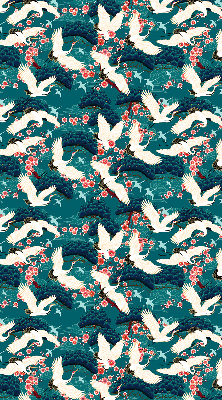 Store enrouleur Un troupeau de grues