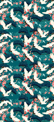 Store enrouleur Un troupeau de grues