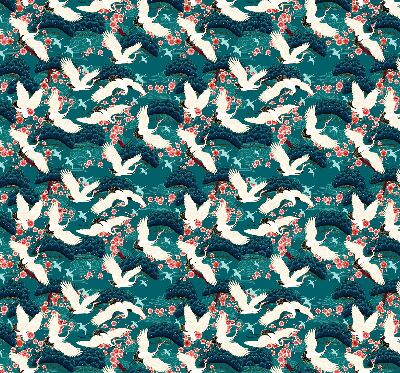 Store enrouleur Un troupeau de grues