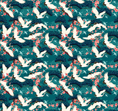 Store enrouleur Un troupeau de grues