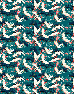 Store enrouleur Un troupeau de grues