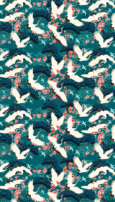 Store enrouleur Un troupeau de grues