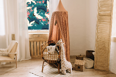 Store enrouleur Un troupeau de grues