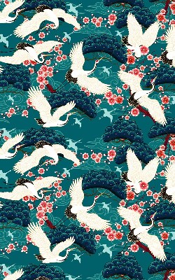 Store enrouleur Un troupeau de grues