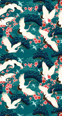 Store enrouleur Un troupeau de grues