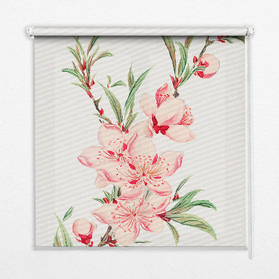 Store enrouleur Fleur rose