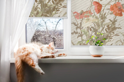 Store intérieur Coquelicots