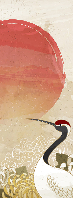 Store intérieur Grues au coucher du soleil