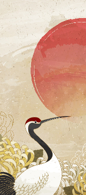 Store intérieur Grues au coucher du soleil