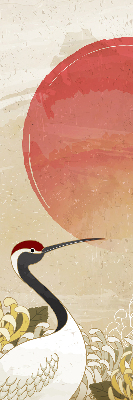 Store intérieur Grues au coucher du soleil