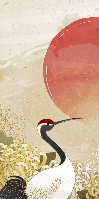 Store intérieur Grues au coucher du soleil