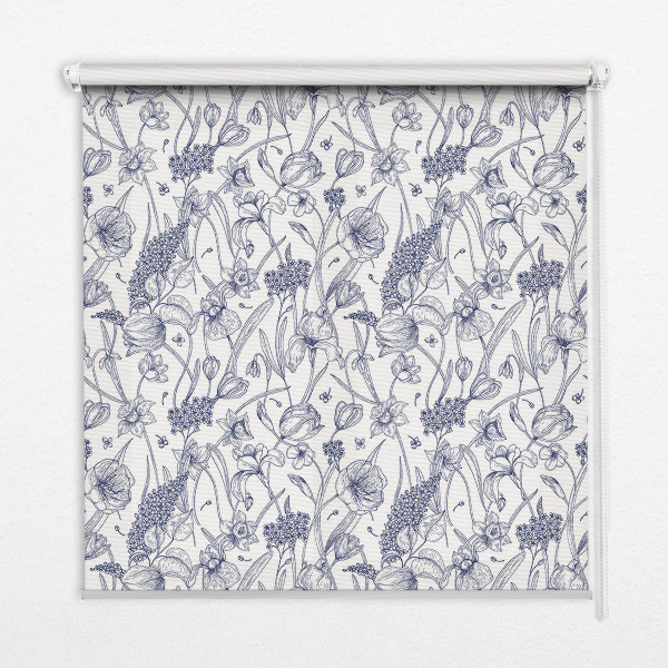 Store enrouleur Fleurs sauvages