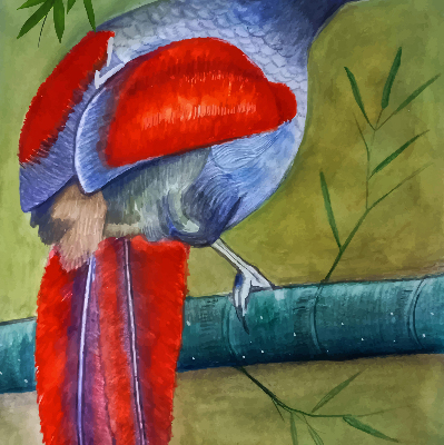 Store intérieur Un oiseau sur une branche