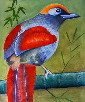 Store intérieur Un oiseau sur une branche