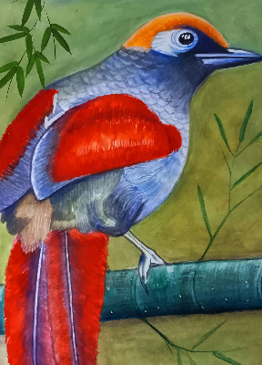 Store intérieur Un oiseau sur une branche