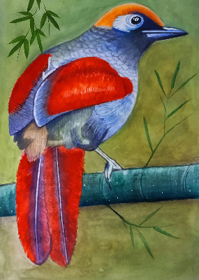 Store intérieur Un oiseau sur une branche