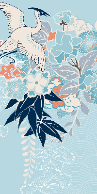 Store enrouleur Héron en fleurs