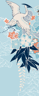 Store enrouleur Héron en fleurs