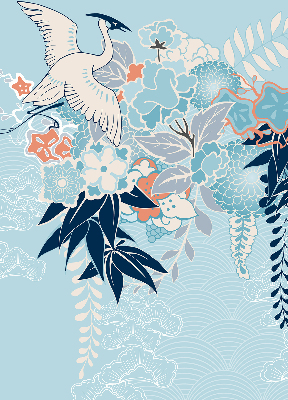 Store enrouleur Héron en fleurs