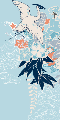 Store enrouleur Héron en fleurs