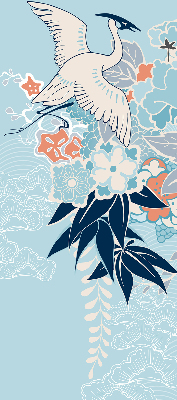 Store enrouleur Héron en fleurs