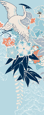 Store enrouleur Héron en fleurs