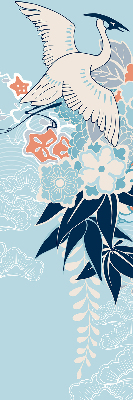 Store enrouleur Héron en fleurs