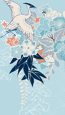 Store enrouleur Héron en fleurs