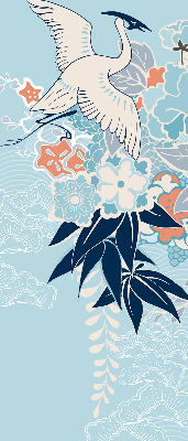 Store enrouleur Héron en fleurs