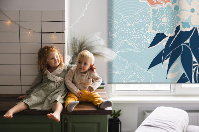 Store enrouleur Héron en fleurs