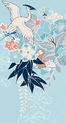 Store enrouleur Héron en fleurs