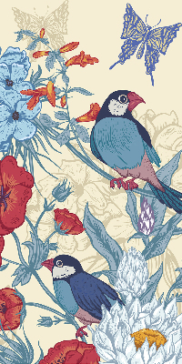 Store intérieur Des oiseaux parmi les fleurs