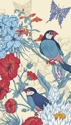 Store intérieur Des oiseaux parmi les fleurs