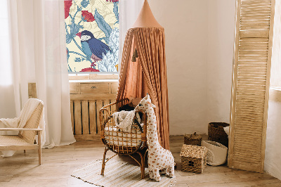 Store intérieur Des oiseaux parmi les fleurs