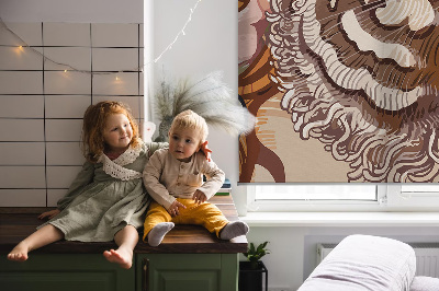 Store intérieur Tigre en fleurs
